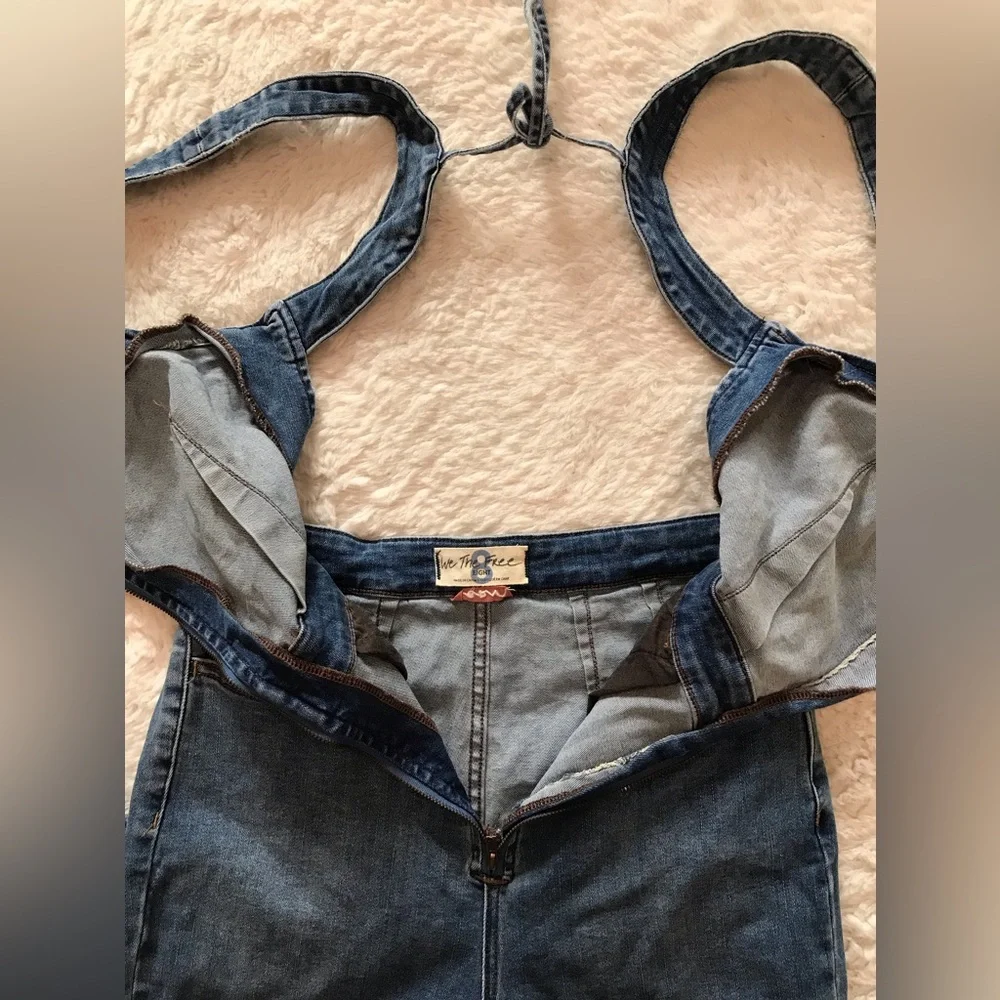 We The Free Indigo Denim Jumpsuit with Front Zipper - Picture 4 of 4